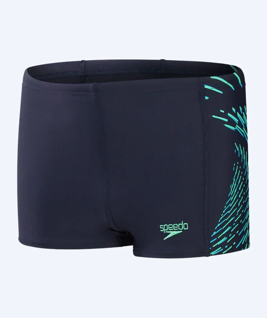 Speedo aquashorts til drenge - Plastisol Placement - Mørkeblå/grøn