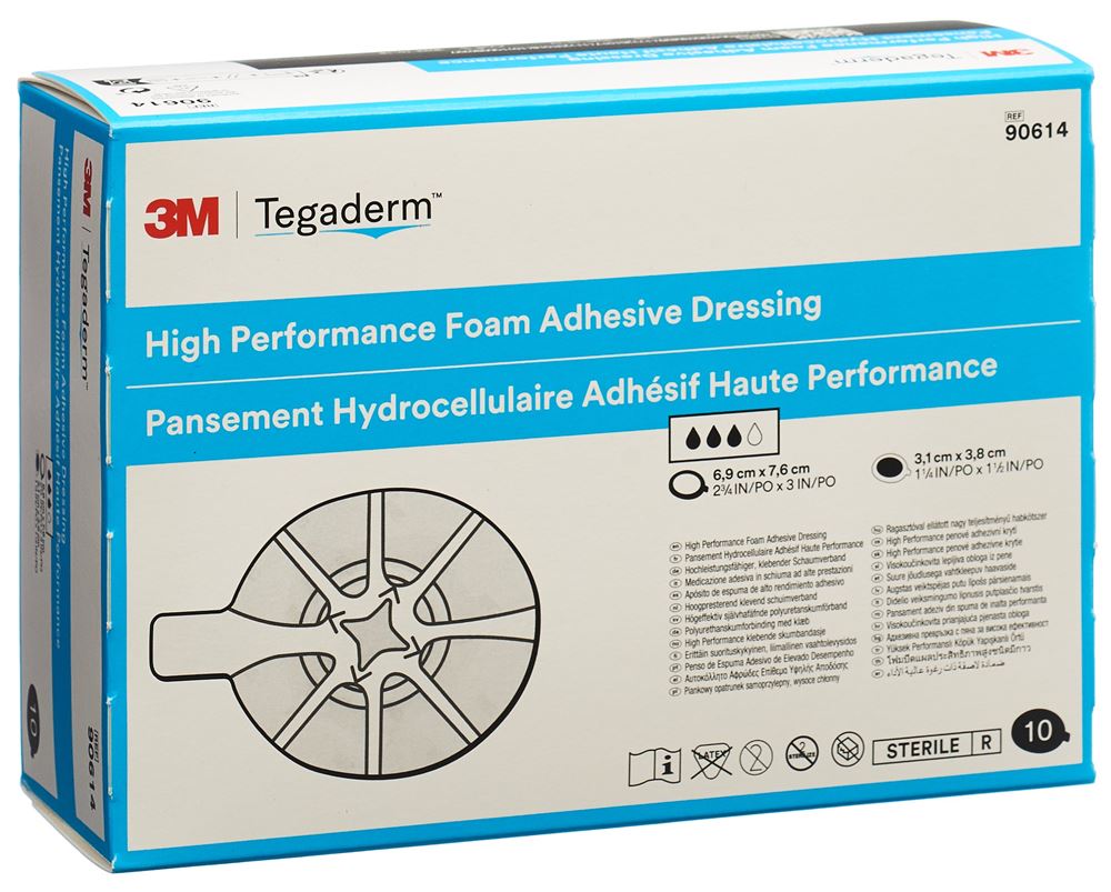 TEGADERM HP Schaumkompresse Mini oval adhesive 10 Stk