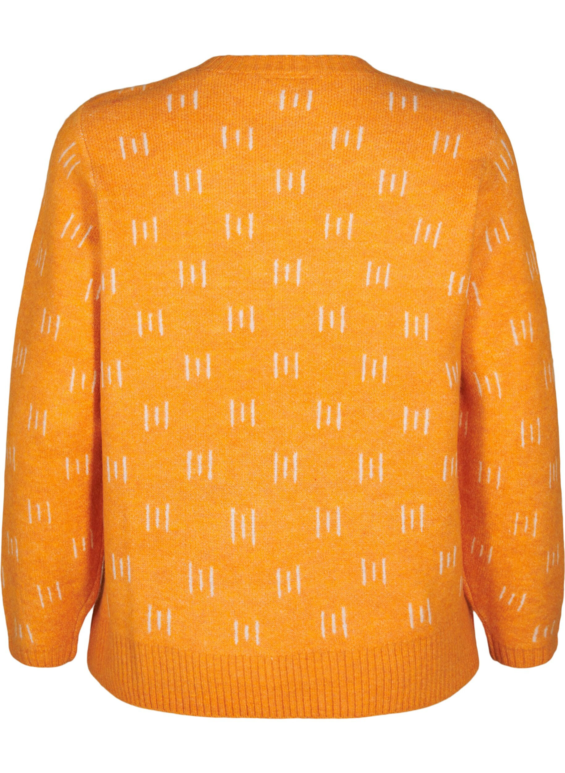 Mønstret strikbluse