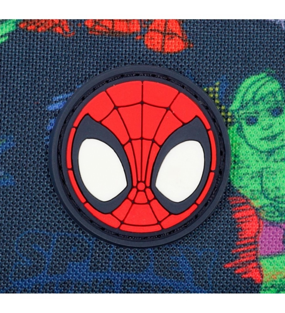 Mochila Joumma Bags Go Spidey com bolsa térmica vermelha para lanches - 23x28x13cm