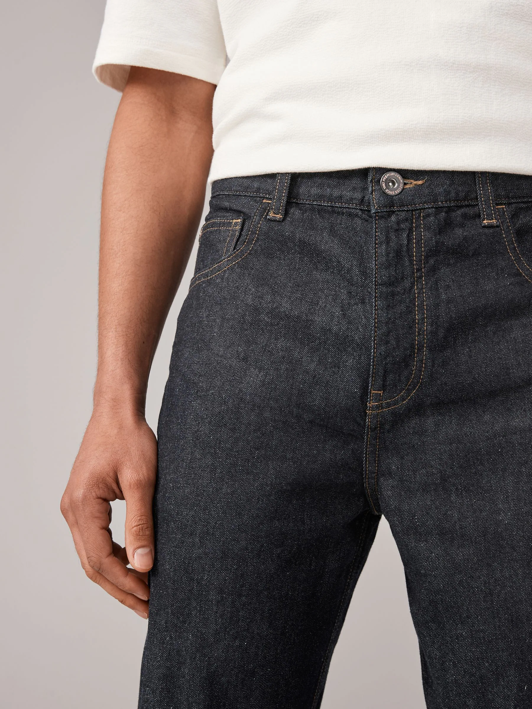 Donkerblauw - Relaxed fit - 100% katoenen authentic jeans