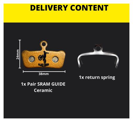 Paires de Plaquettes BLACK RIDER pour SRAM Guide Céramique 