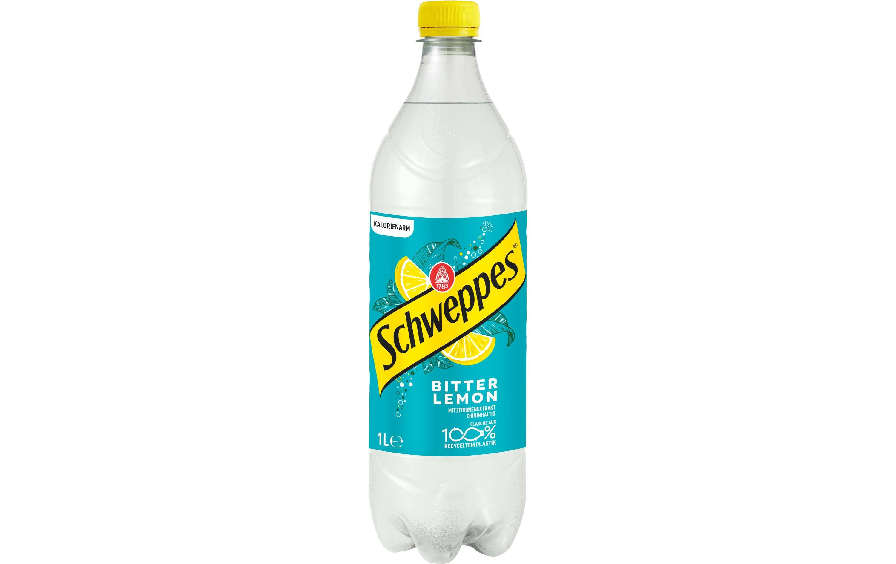 Soft-Drinks Bitter Lemon 6 x 1 lBittersüsses Erfrischungsgetränk mit prickelnder Kohlensäure