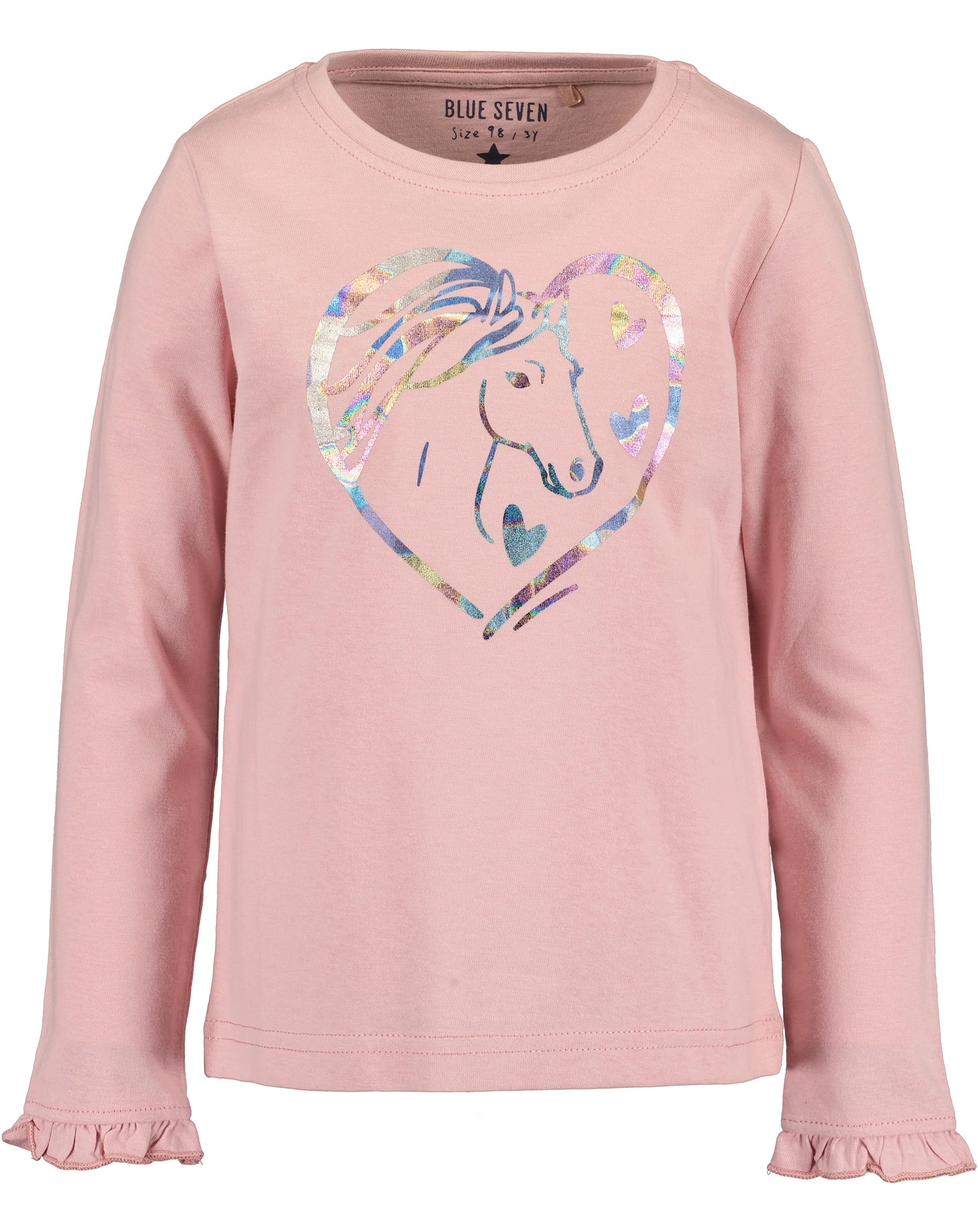 Langarmshirt HORSE & HEART in rosa