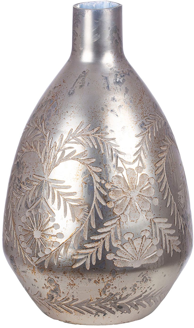 GILDE Bodenvase »Vase Peso, grau H.43 cm«