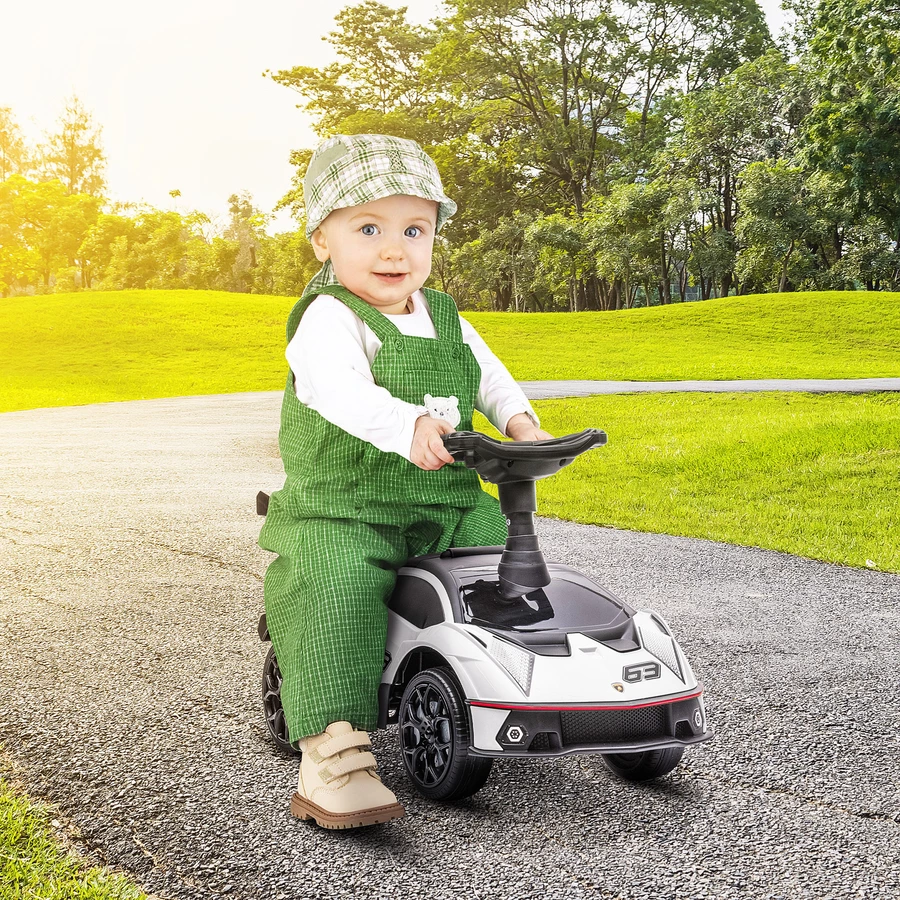 AIYAPLAY Kinderfahrzeug mit Stauraum schwarz, weiß