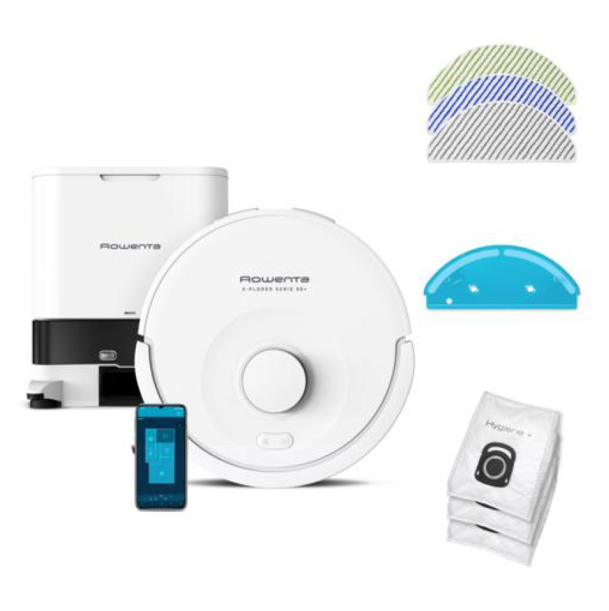Rowenta X-Plorer Serie 90 RR8797WH ANIMAL Robotstofzuiger met Leeg- en oplaadstation Wit
