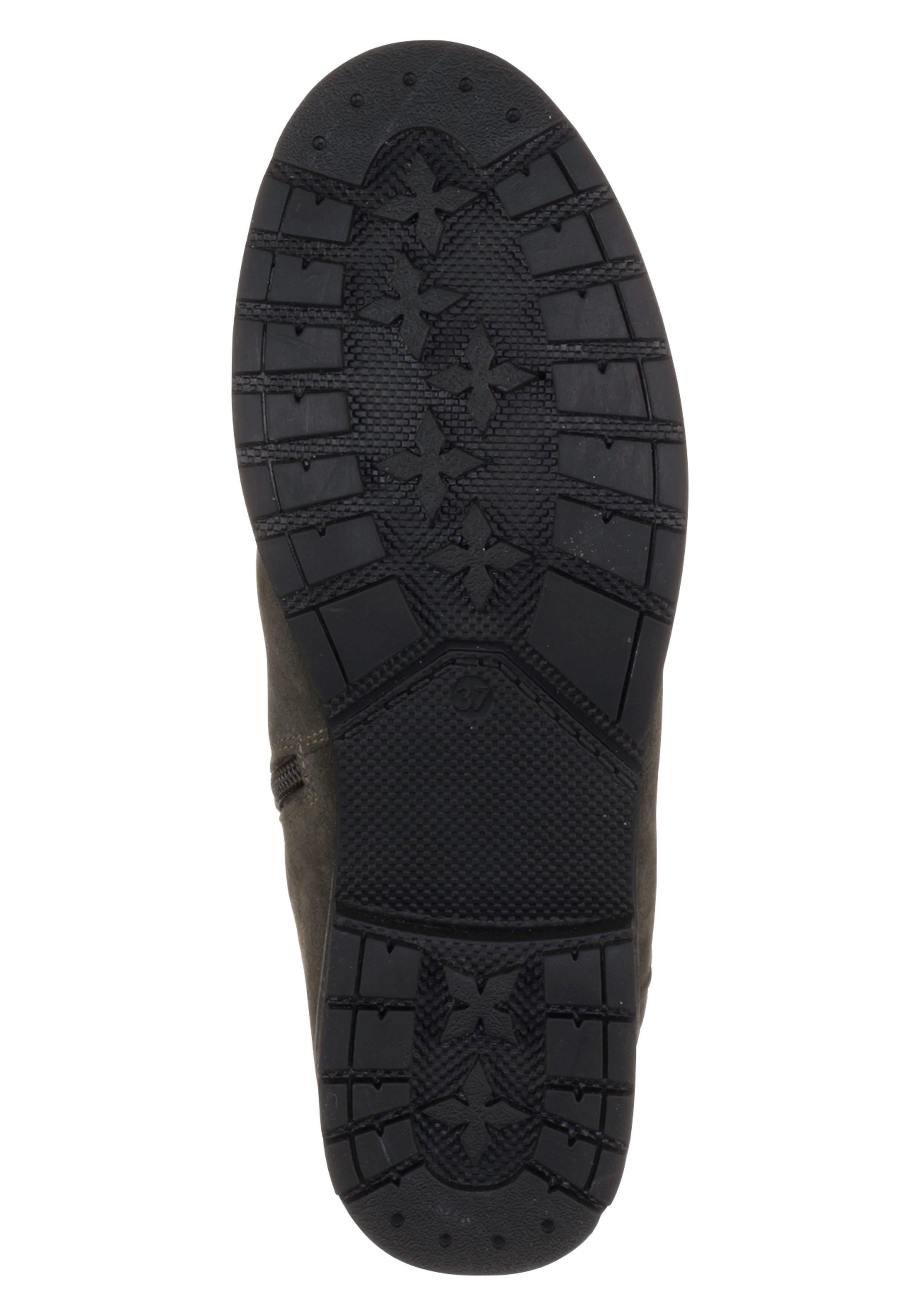 Weitschaftstiefel aus Leder mit Schnürung