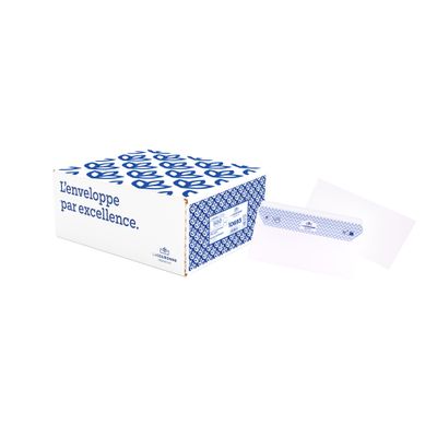 La Couronne - 500 Enveloppes DL 110 x 220 mm - 90 gr - sans fenêtre - blanc - bande auto-adhésive - Ouverture facile