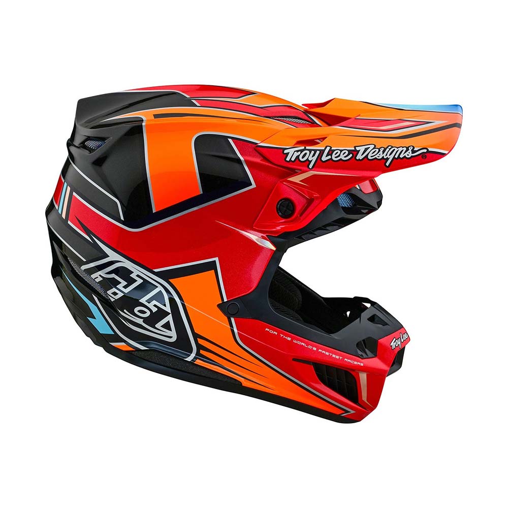 Troy Lee Designs - Casque SE5 Composite Efix Rouge / Orange / Noir