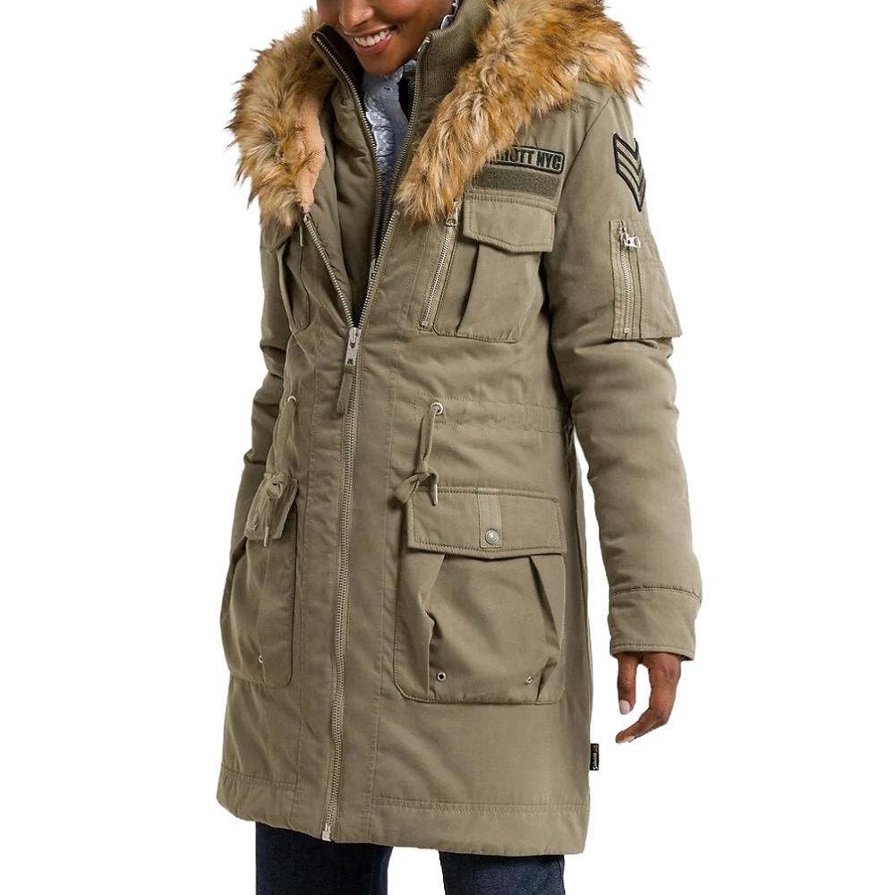 Schott Parkas Kaki Femme Schott Army