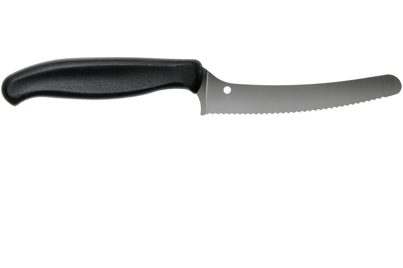 Spyderco Z-Cut K13SBK universeelmes 11 cm, zwart gekarteld