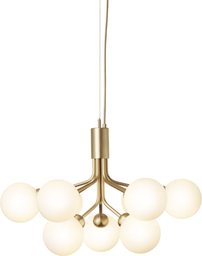 Nuura Apiales 9, brushed brass / opal Brushed brass / opal