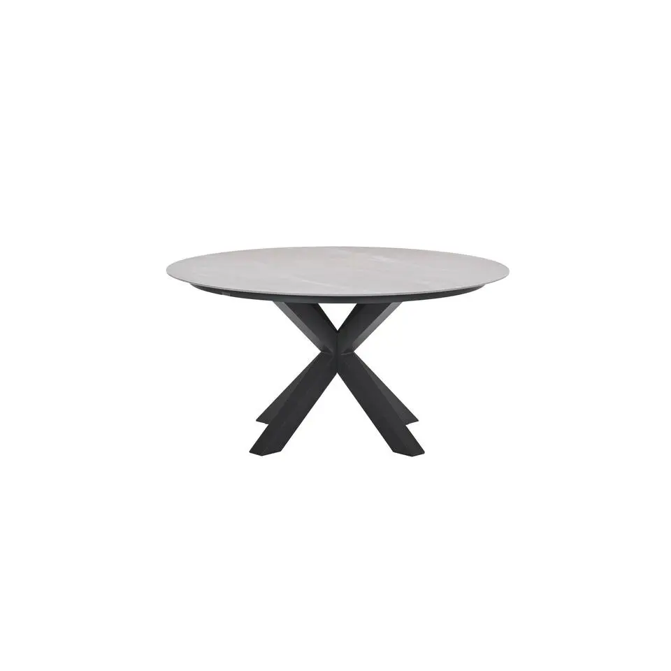 Lowland tafel - Ø150 cm - carbon black - Centostone Napoli sand