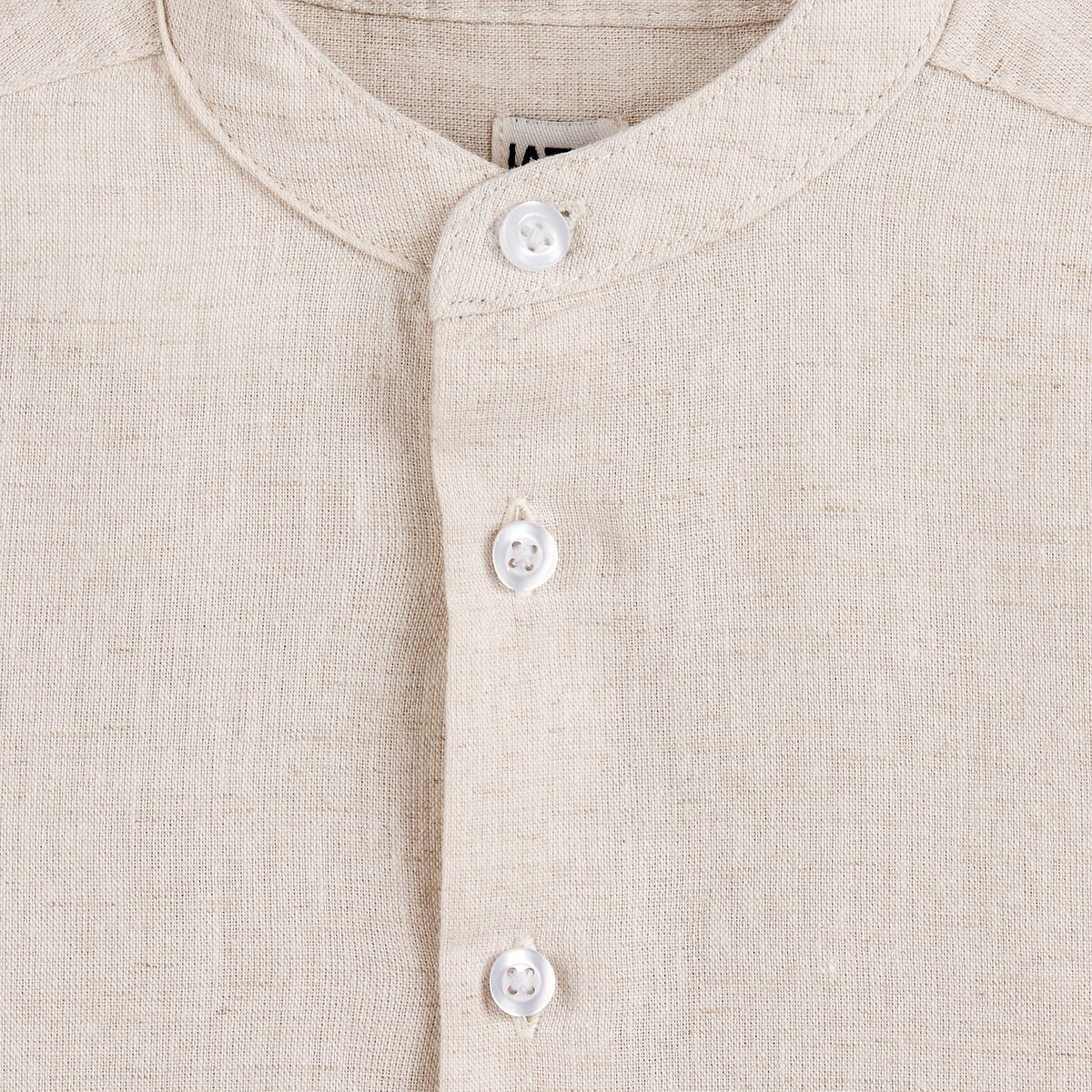 COLEÇÕES LA REDOUTE<br>Camisa com gola Manor, algodão/linho
