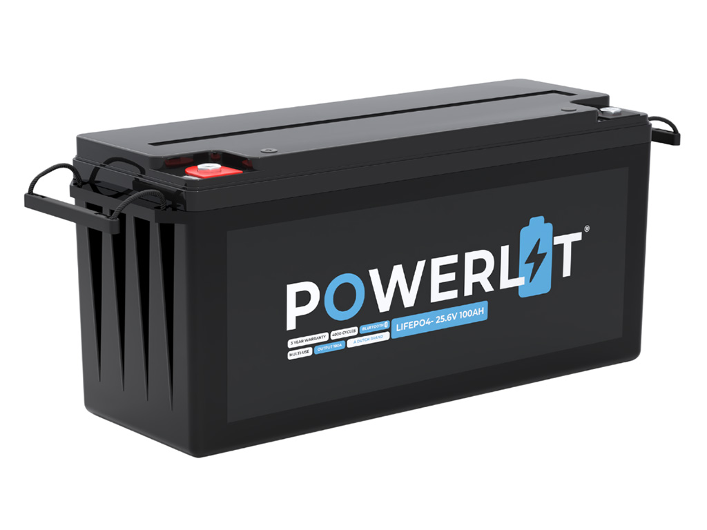 Powerlit PWL24100B 24V Bluetooth LiFePO4 accu - 100 Ah