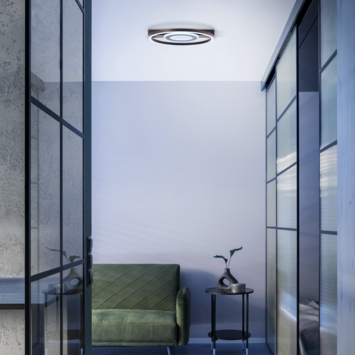 Brilliant plafondlamp Maureen 22W 2900 lm zwart