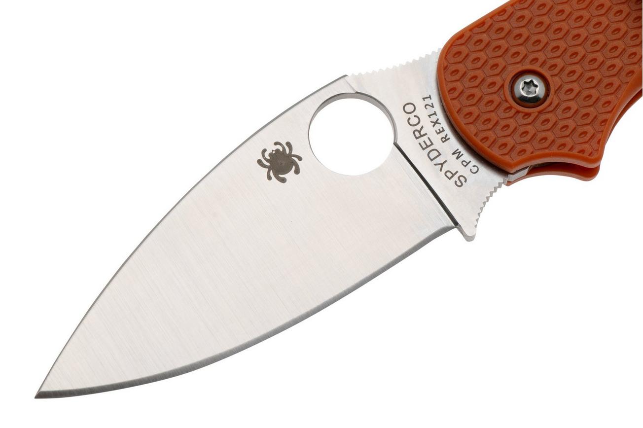 Spyderco Sage 5 Lightweight CPM REX 121 C123BORP Burnt Orange FRN zakmes