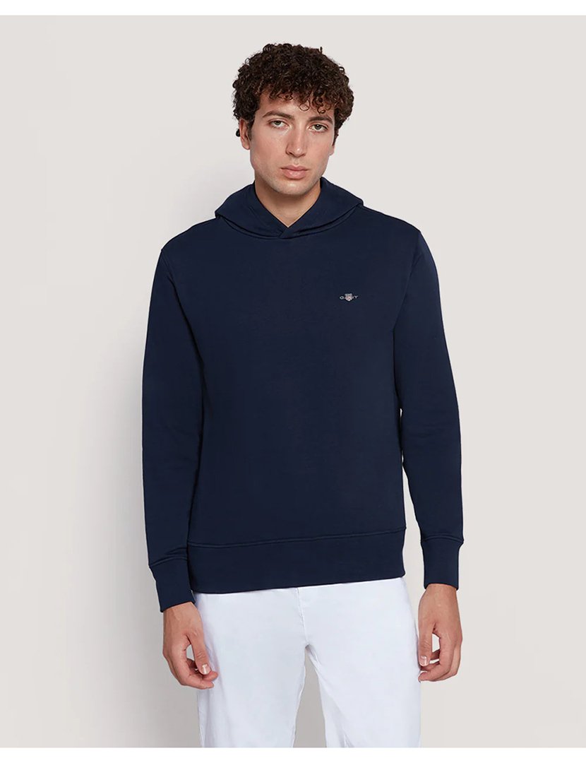 Sweatshirt Shield Logo Men Navy Blue