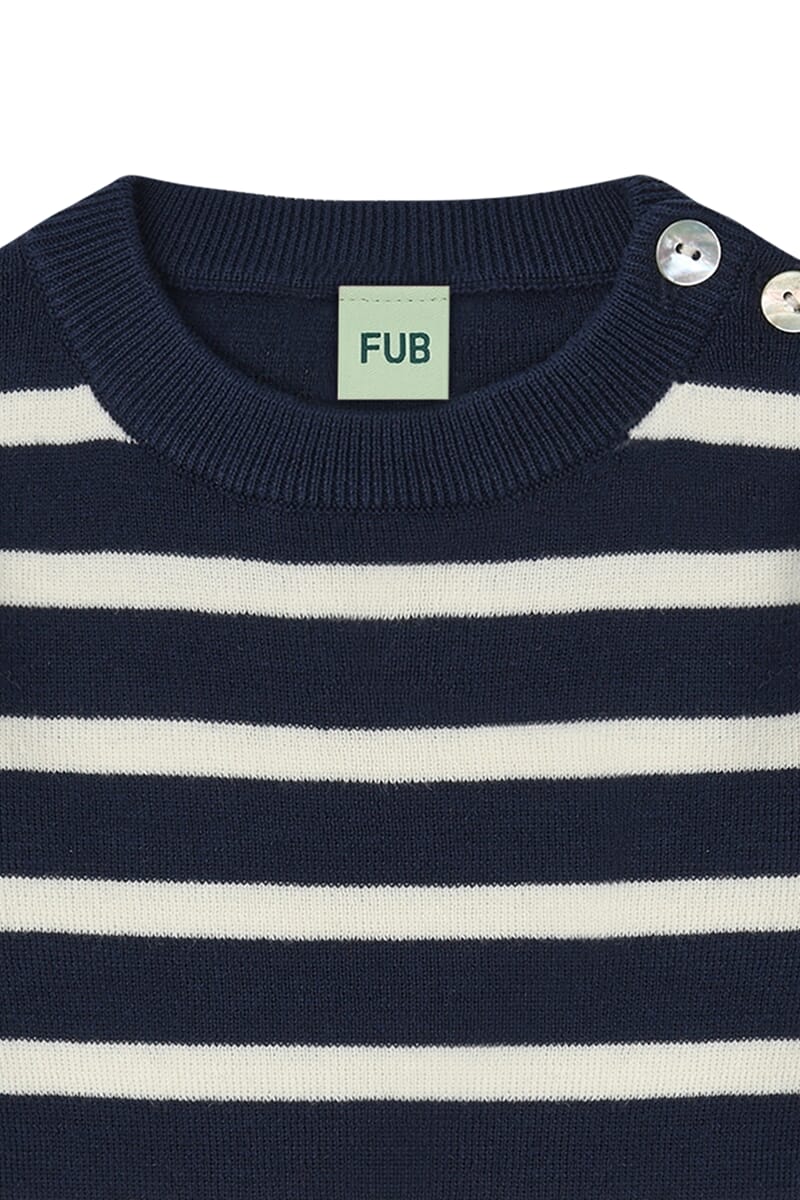 Long Sleeve Tee dark navy/ecru - Fub - Rumpetroll