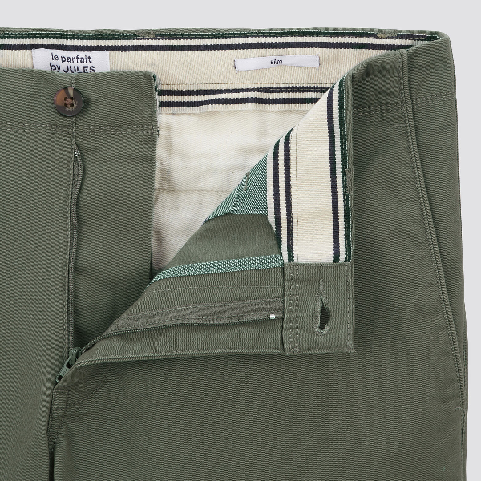 Pantalon chino slim 'le parfait by JULES' vert