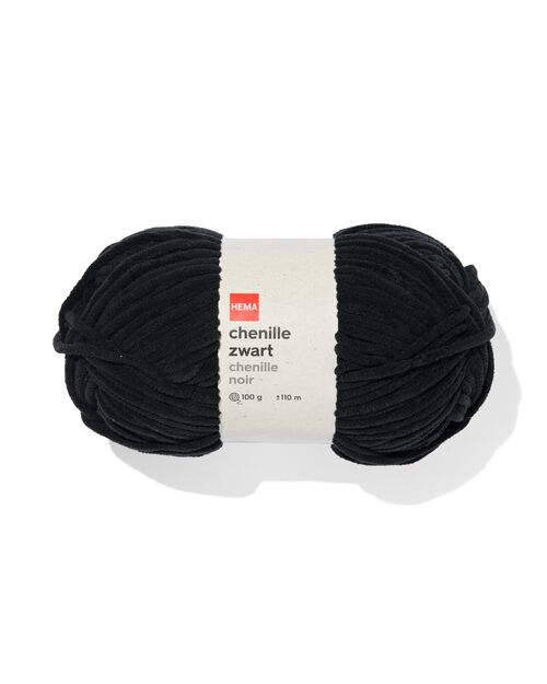fil chenille noir 100g 110m