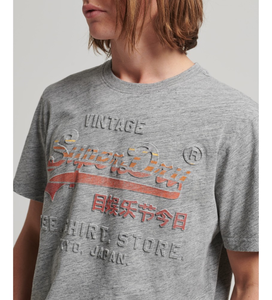 Camiseta Superdry Vintage Cali Logo Cinza
