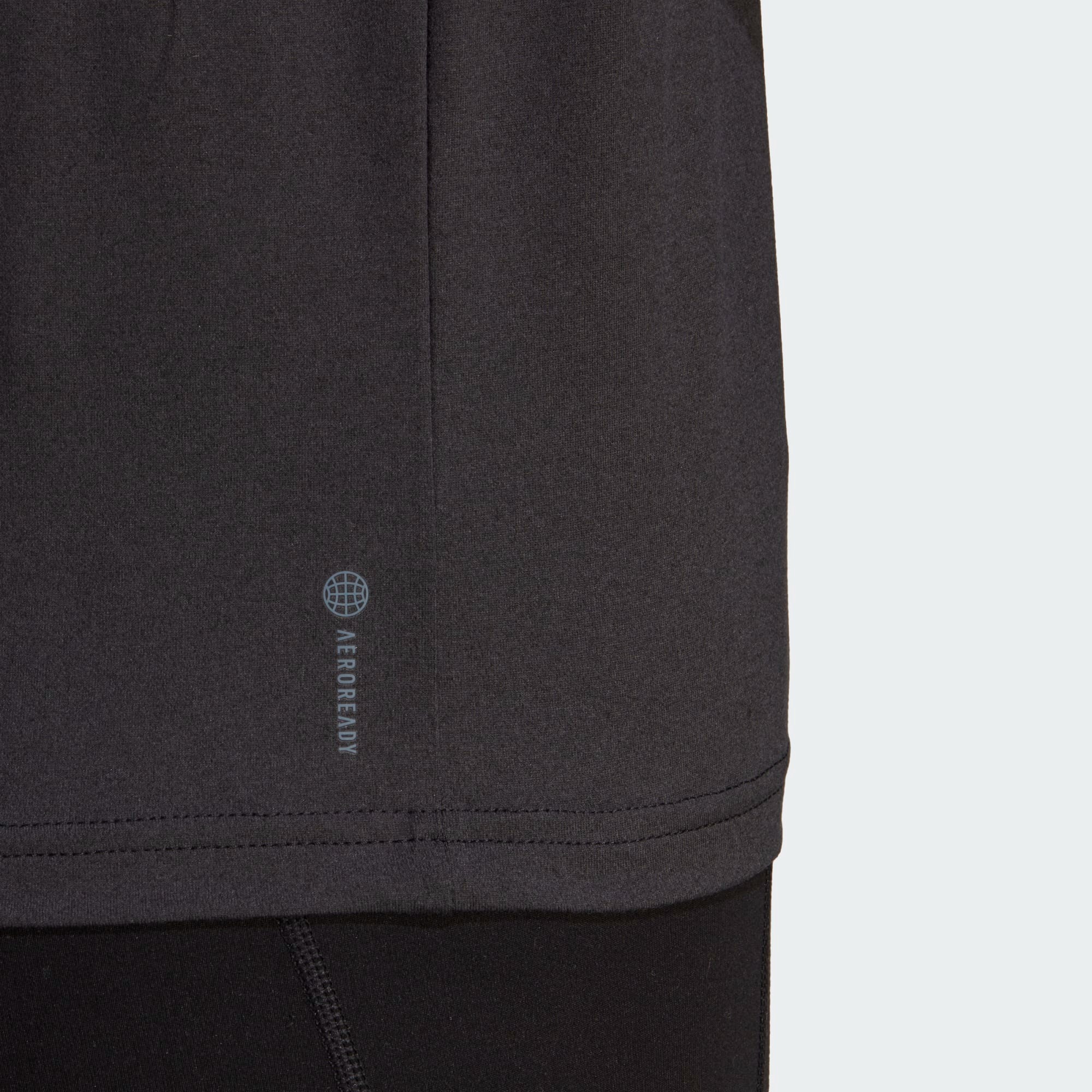 AEROREADY 3-Stripes T-Shirt Dame  Black/White