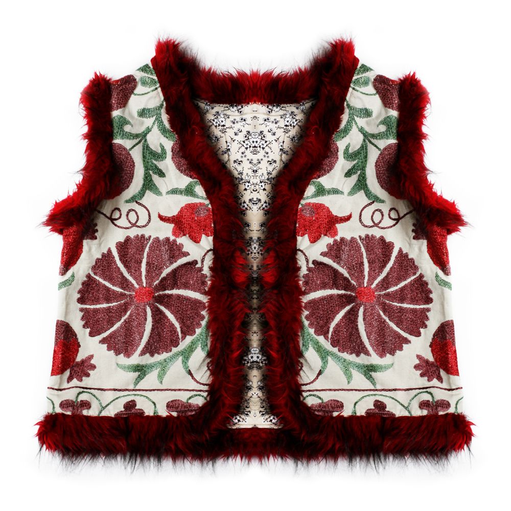 Suzani waistcoat Alsu rood