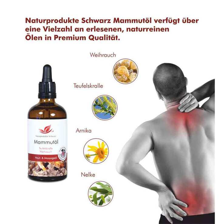 Mammutöl Massage Öl mit Teufelskralle, 50 ml
