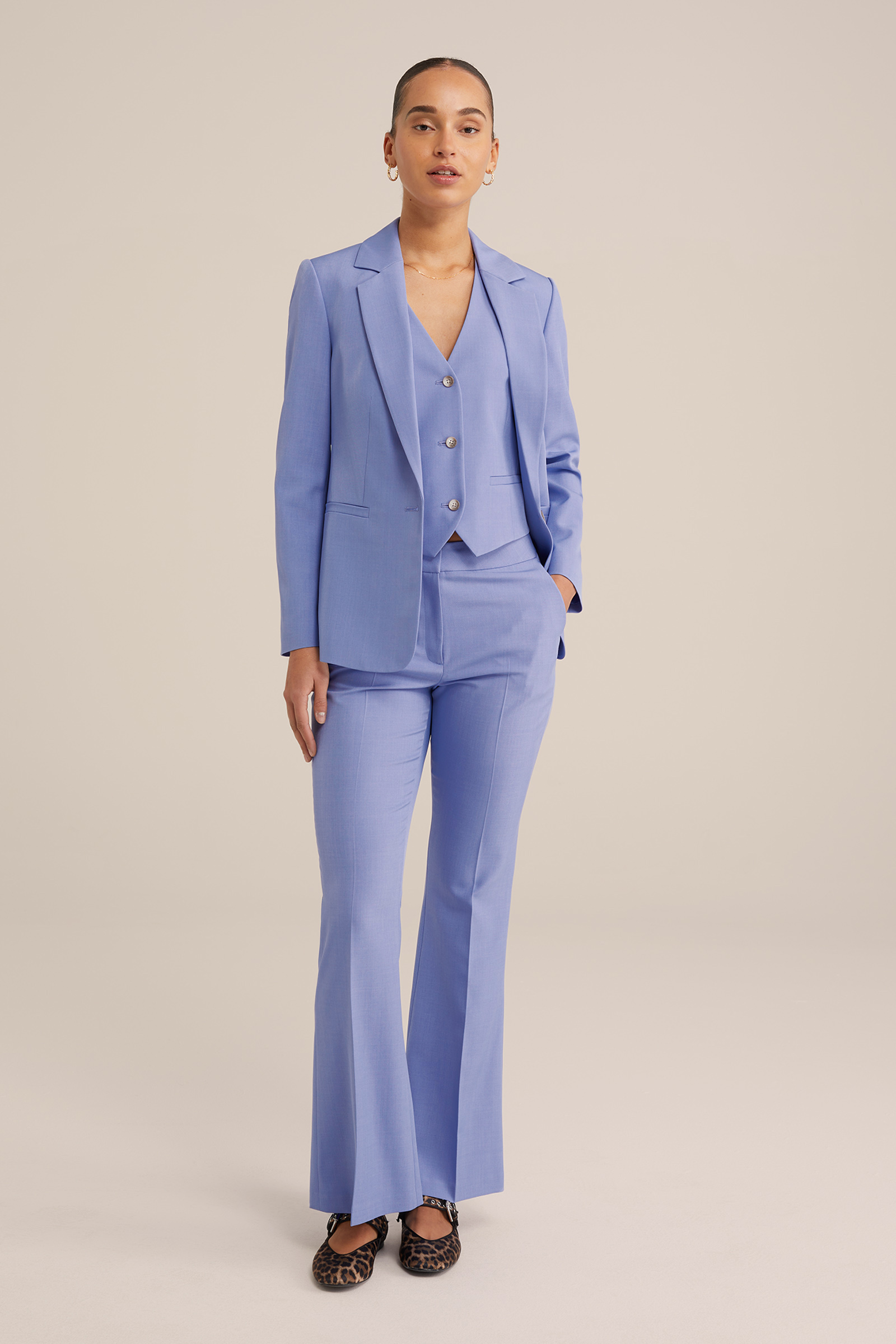 getailleerde blazer WE Fashion Paars