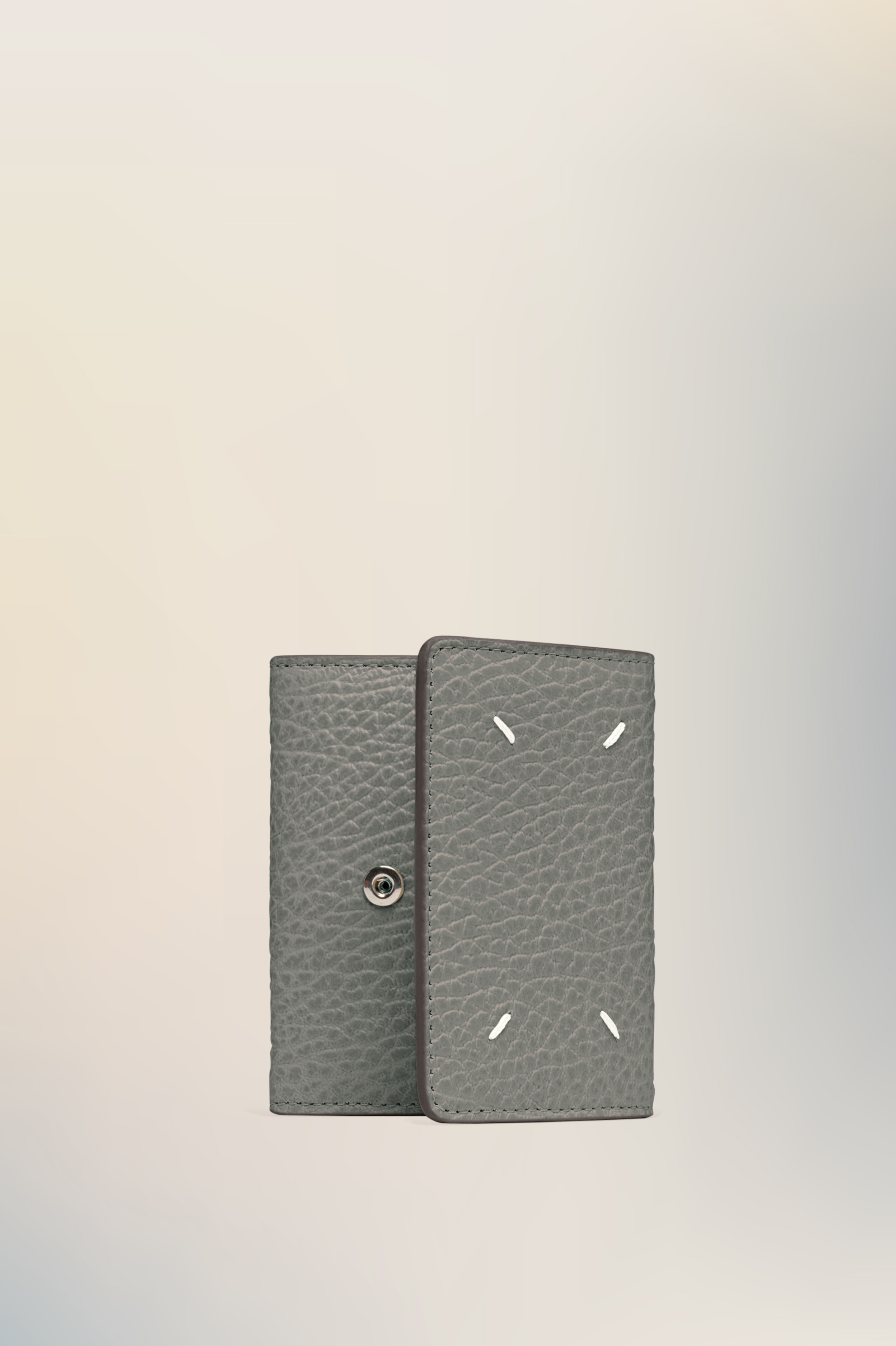 Portefeuille Four stitches gris en 100% cuir Gris caillou