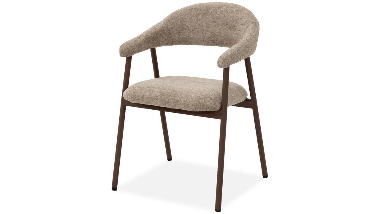 Eetkamerstoel Raven 30 Taupe - Walnut Brynjar B54 x D54 x H80 cm
