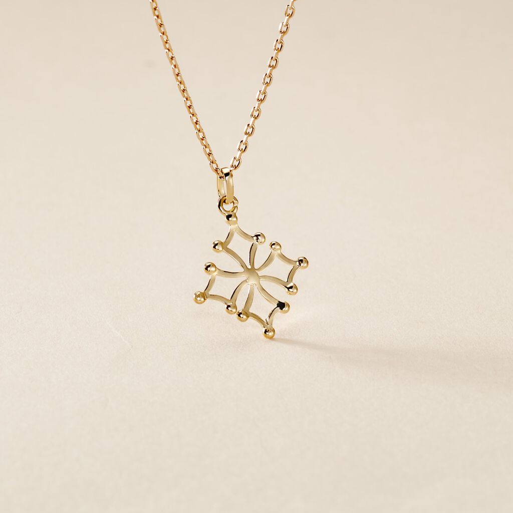 Pendentif Dajo Croix Occitane Or Jaune