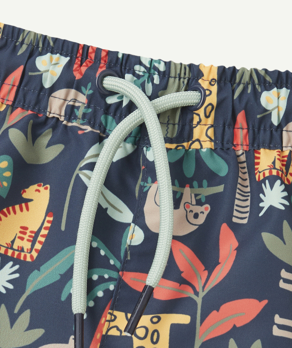 SHORT DE BAIN BÉBÉ GARÇON EN FIBRES RECYCLÉES AVEC IMPRIMÉ JUNGLE