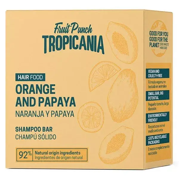 Shampoo sólido Tropicania Laranja e Mamão 50g