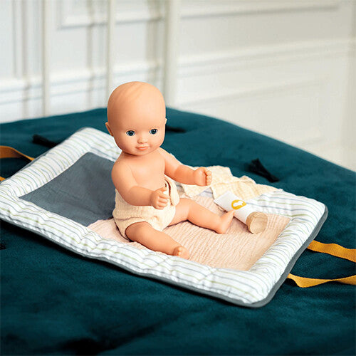 Djeco poppenverschoonset pomea - blauw - 5-delig