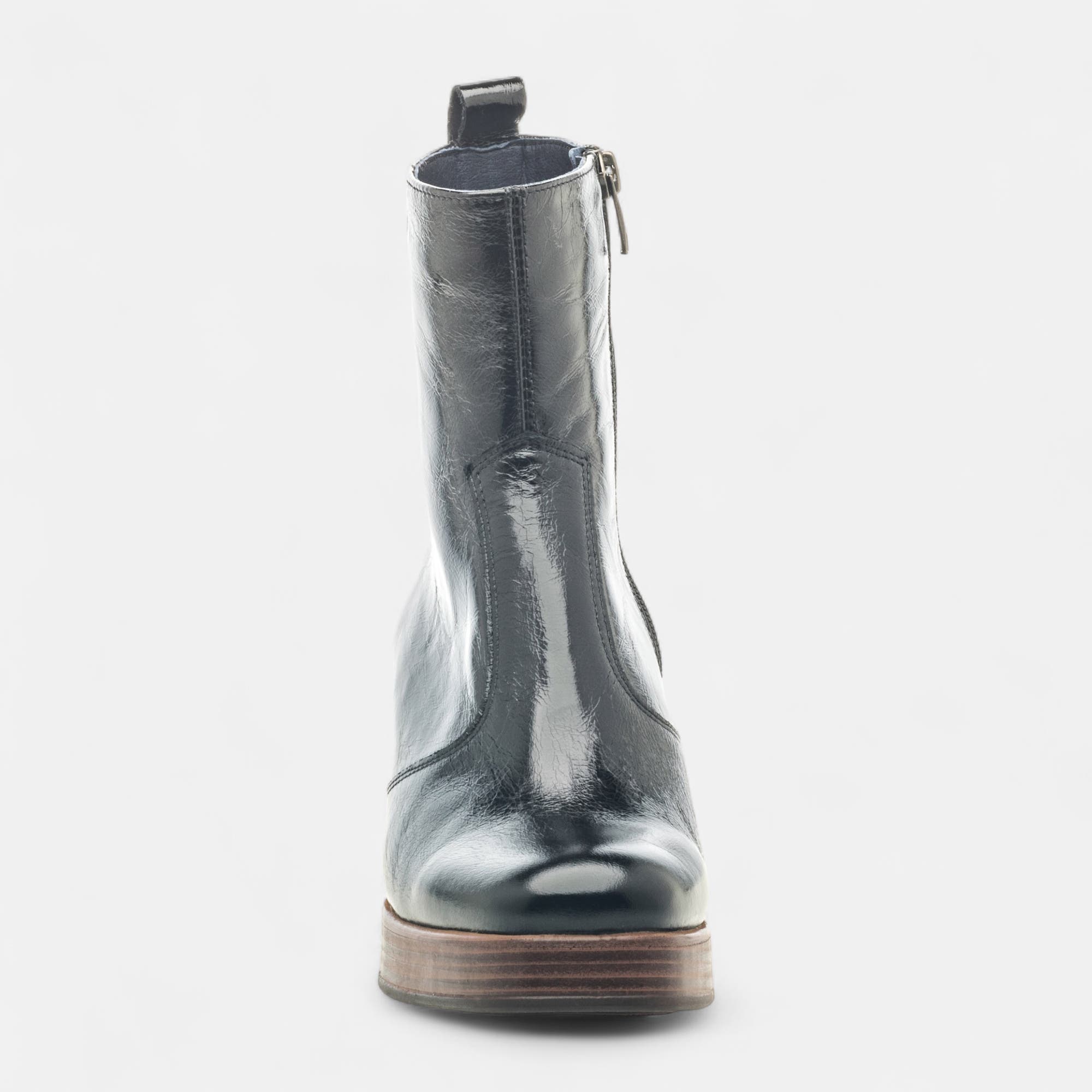 Bottines à talon Femme en cuir noir