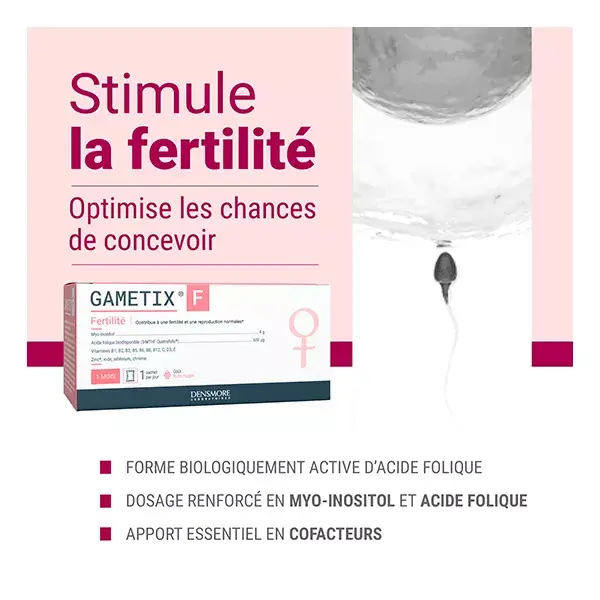 Densmore Gametix F Fertilidade, Concepção, Gravidez - Ácido Fólico - 1 mês