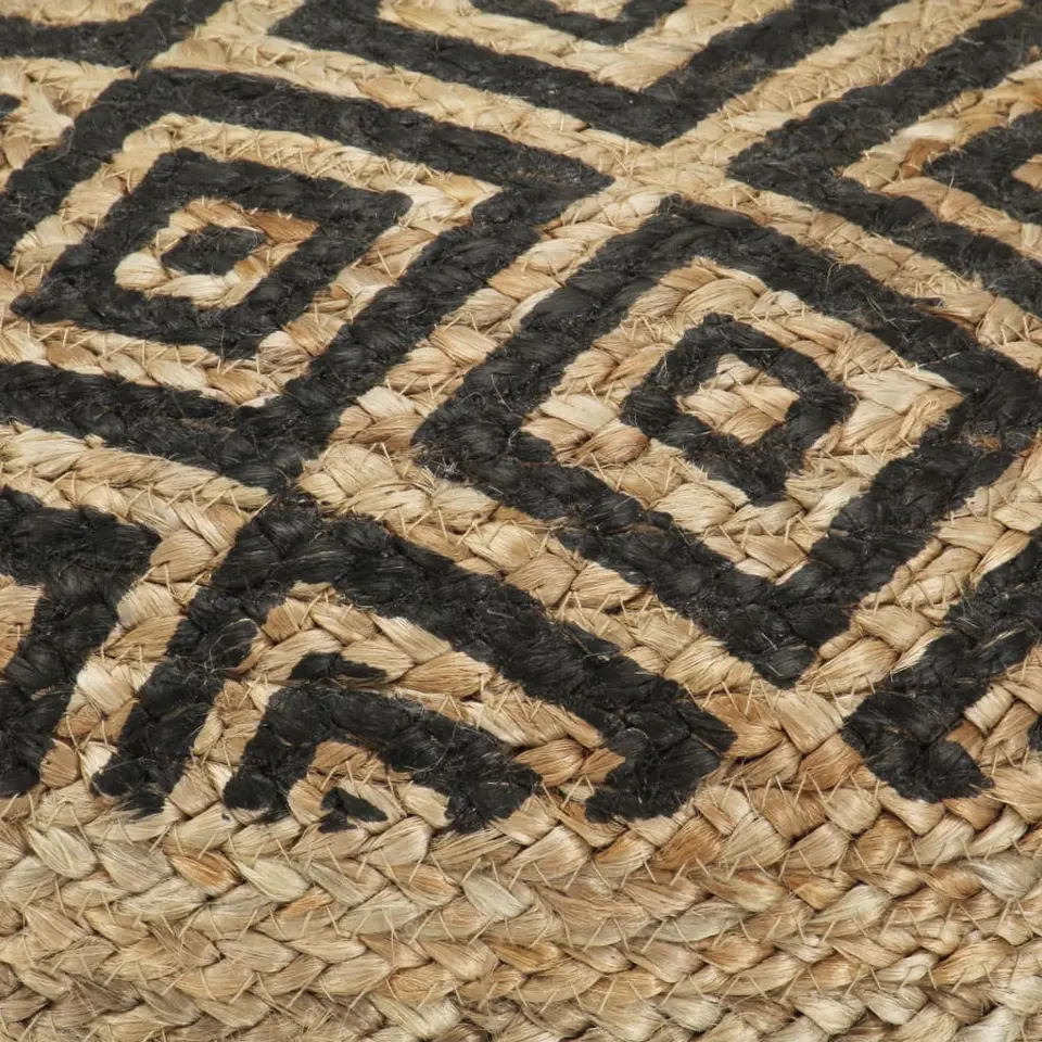 vidaXL - Poef - Zwart - Jute