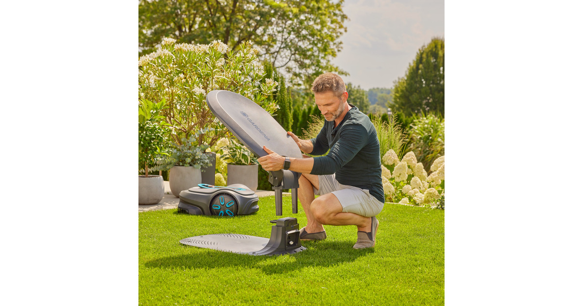 GARDENASILENO robotmaaiergarage voor SILENO pro / max / free afdak  (Grijs/oranje)