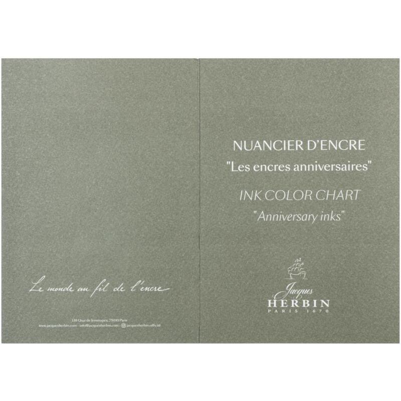 Nuancier encres anniversaires Jacques Herbin Prestige