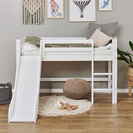 Hoppekids ECO Dream halvhøj seng med rutsjebane 70x160 cm