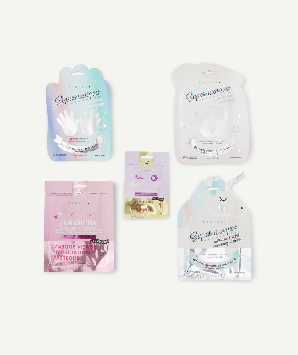 INUWETSEMAINIER BEAUTÉ COFFRET 5 MASQUES VISAGE ET CORPS