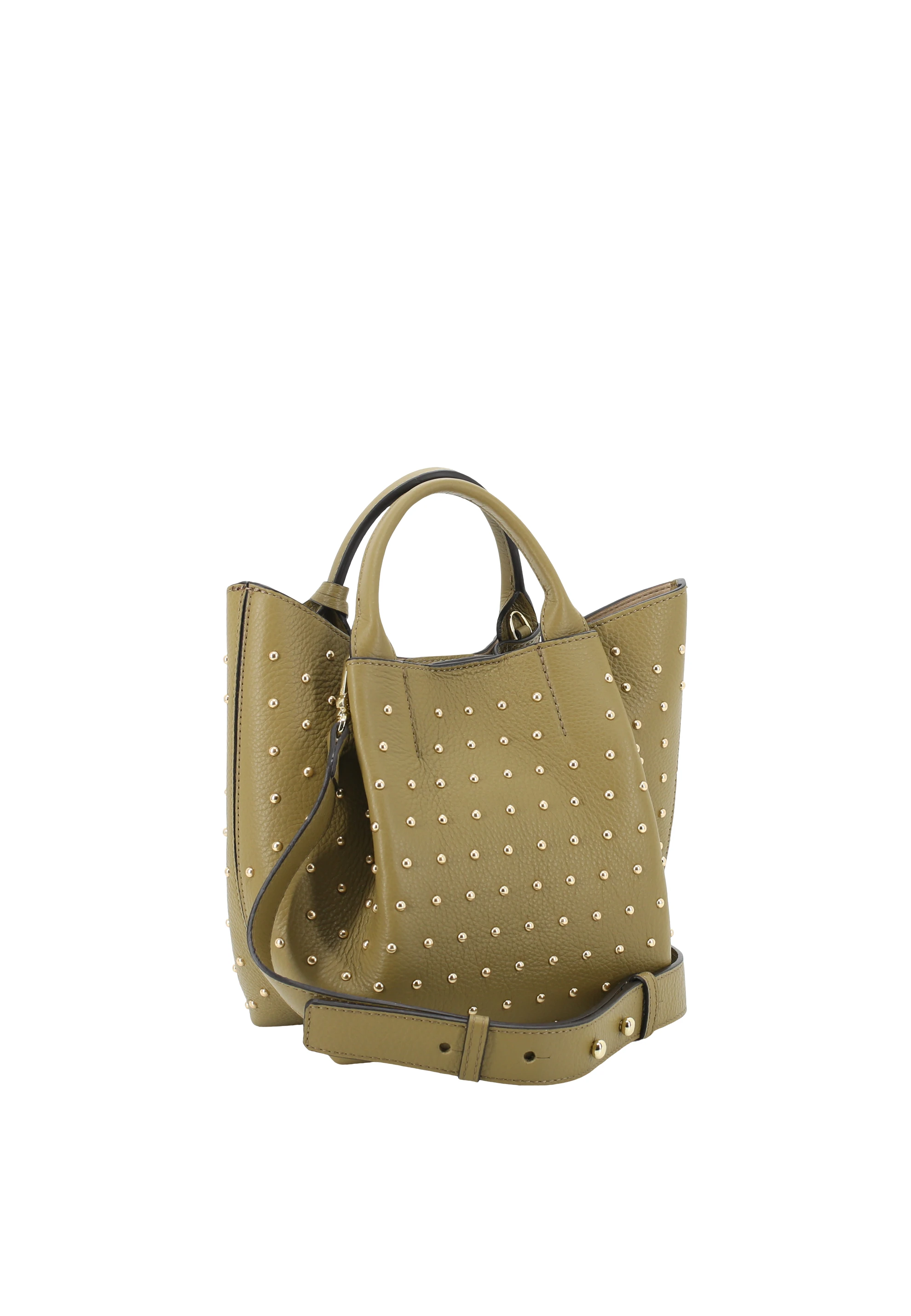 Shopper ESSENTIAL studs small Leather Agave Standard
