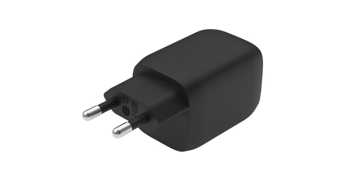 BelkinBoostCharge Pro 2-poorts USB-C GaN-wandlader met PPS (65 W)  (Zwart)