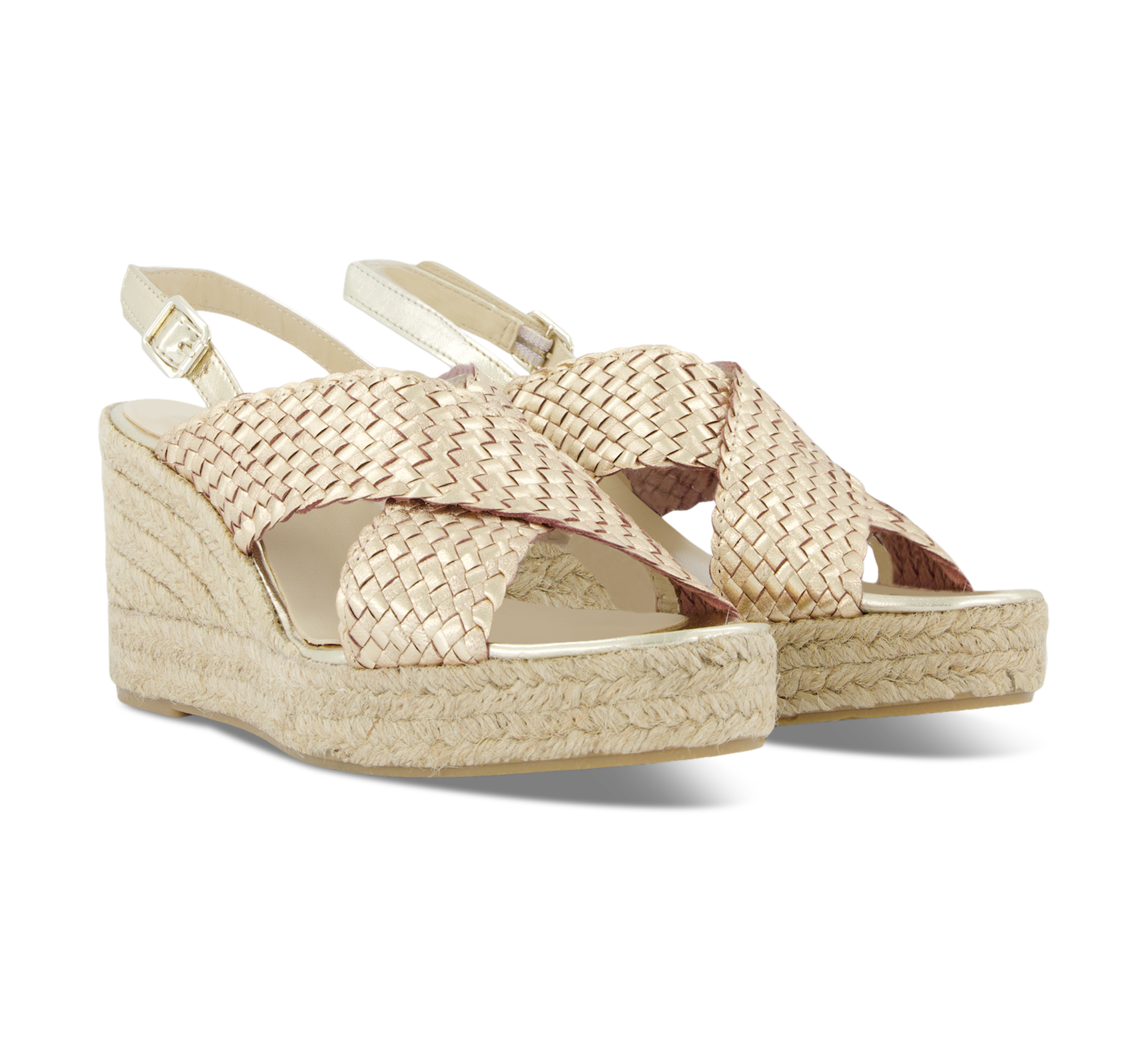 1874 by Walder Riemchensandalen gold