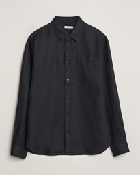 KnowledgeCotton Apparel Regular Linen Shirt Total Eclipse