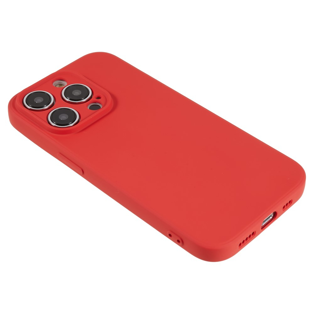 iPhone 15 Pro Gummi Case Hülle mit Kameraschutz - Rot (Matt)