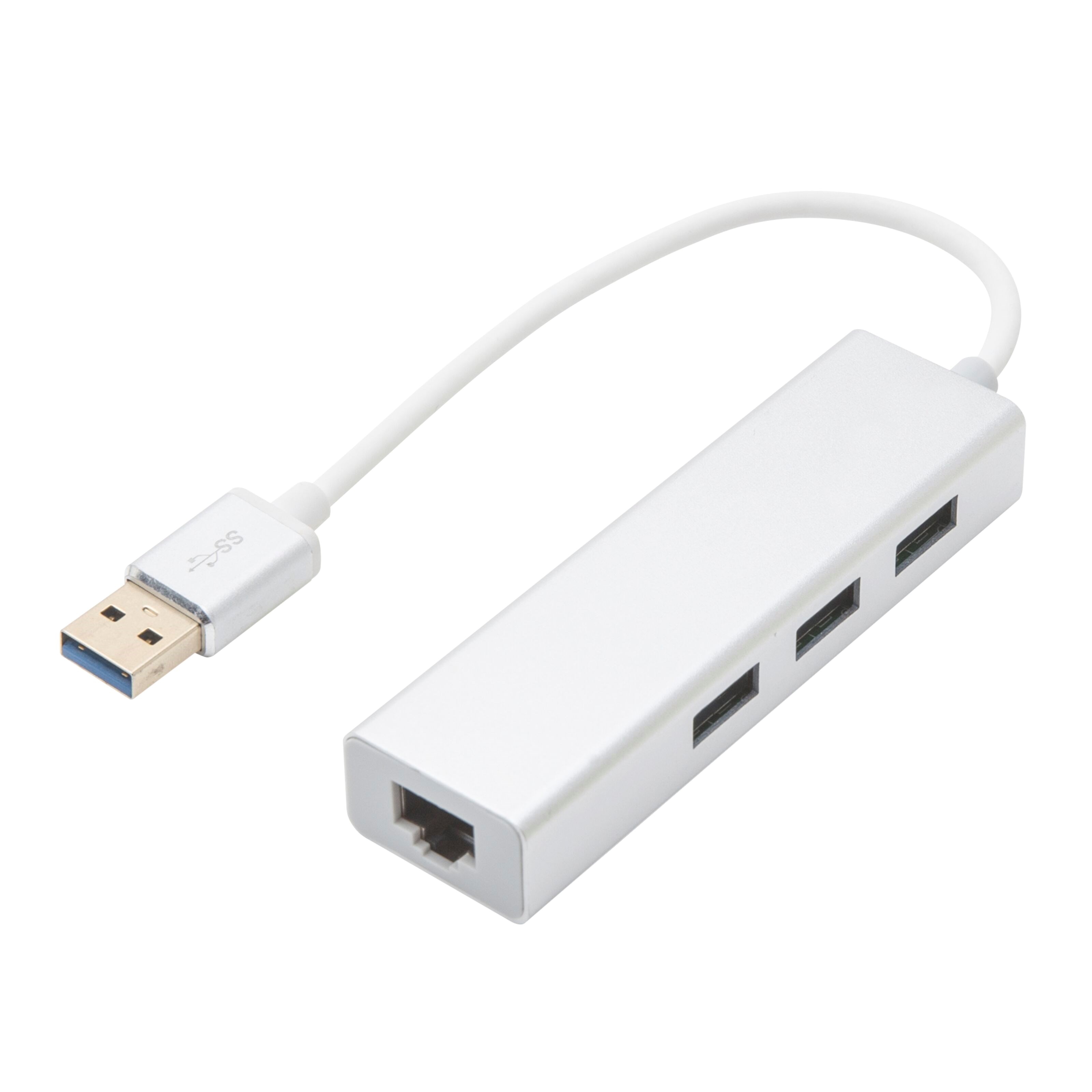Plexgear Portable 700 USB 5 Gb/s-hub og gigabit-nettverkskort